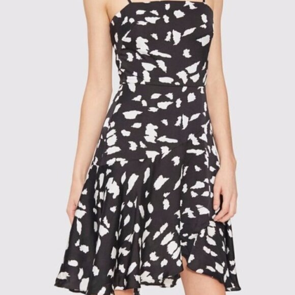 NWT Cooper St. Wildcat Wrap Mini Dress Black White Size 2 - Picture 3 of 13